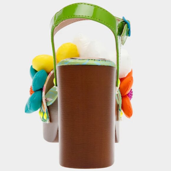 Betsy Johnson Kinslee Platform Sandals - Green Multi - Size 7.5 - NEW - Picture 3 of 15